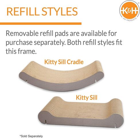 K&H Pet Products EZ Mount Scratcher Kitty Sill إعادة التعبئة فقط باللون البني 11 بوصة × 20 بوصة × 2 بوصة in Kuwait