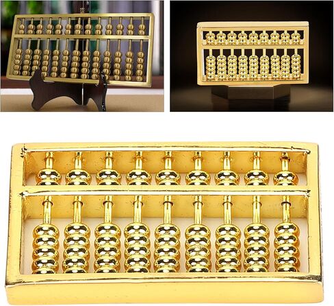 ليدي شو مجموعة ادوات حسابية صغيرة من النحاس الاصفر مكونة من 9 تروس من النحاس الاصفر، مناسبة للاطفال والكبار، مقاس 1.5 انش in Kuwait