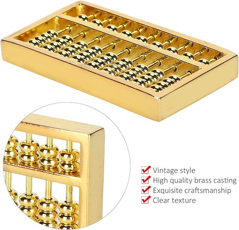 ليدي شو مجموعة ادوات حسابية صغيرة من النحاس الاصفر مكونة من 9 تروس من النحاس الاصفر، مناسبة للاطفال والكبار، مقاس 1.5 انش in Kuwait