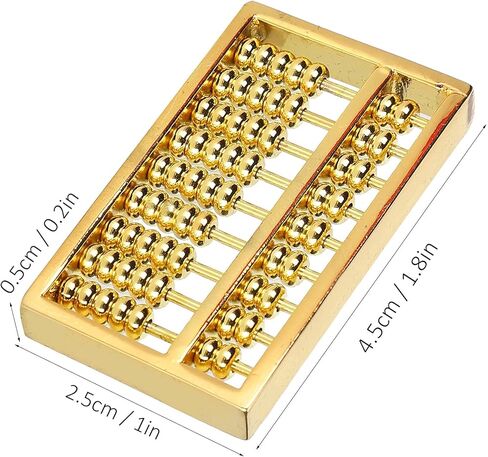 ليدي شو مجموعة ادوات حسابية صغيرة من النحاس الاصفر مكونة من 9 تروس من النحاس الاصفر، مناسبة للاطفال والكبار، مقاس 1.5 انش in Kuwait