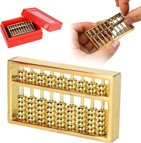 ليدي شو مجموعة ادوات حسابية صغيرة من النحاس الاصفر مكونة من 9 تروس من النحاس الاصفر، مناسبة للاطفال والكبار، مقاس 1.5 انش in Kuwait