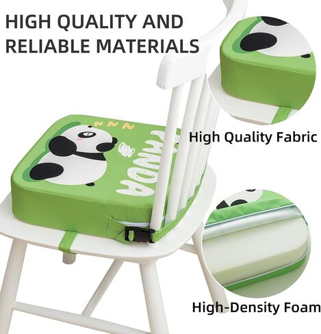 Eiury Toddler Booster Seat for Dining Table, Portable Kids Booster Seat with Safety Buckles Portable Increasing Booster Cushion with Non-Slip Bottom (Blue Dinosaur) in Saudi Arabia
