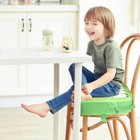 Eiury Toddler Booster Seat for Dining Table, Portable Kids Booster Seat with Safety Buckles Portable Increasing Booster Cushion with Non-Slip Bottom (Blue Dinosaur) in Saudi Arabia