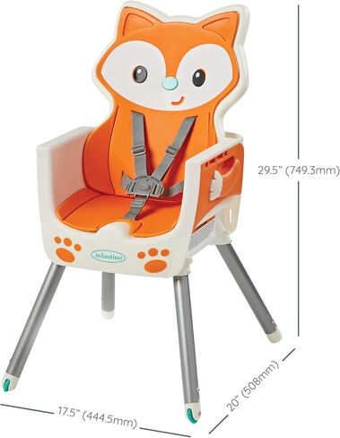 Infantino Grow-with-Me 4-in-1 Convertible High Chair, Raccoon-Theme, Space-Saving Design, Booster and Toddler Chair, for Infants & Toddlers 3M-36M Multicolor in Saudi Arabia