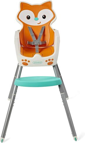 Infantino Grow-with-Me 4-in-1 Convertible High Chair, Raccoon-Theme, Space-Saving Design, Booster and Toddler Chair, for Infants & Toddlers 3M-36M Multicolor in Saudi Arabia