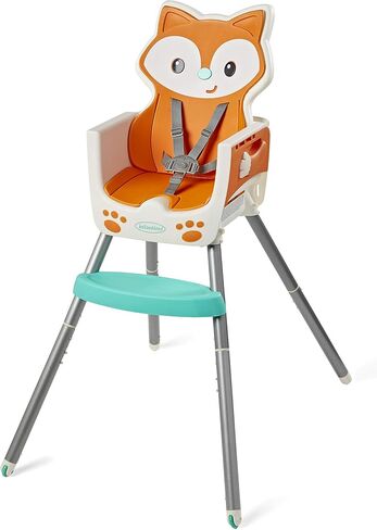 Infantino Grow-with-Me 4-in-1 Convertible High Chair, Raccoon-Theme, Space-Saving Design, Booster and Toddler Chair, for Infants & Toddlers 3M-36M Multicolor in Saudi Arabia
