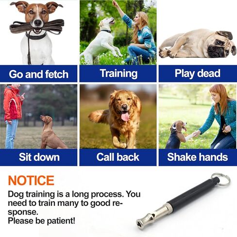 FAFAAWFF 2 جهاز كمبيوتر شخصى صفارات الكلب مع الحبل، صافرة الكلب لوقف النباح، تردد قابل للتعديل صافرة الكلب بالموجات فوق الصوتية، صافرة تدريب الكلاب المهنية استدعاء in Kuwait