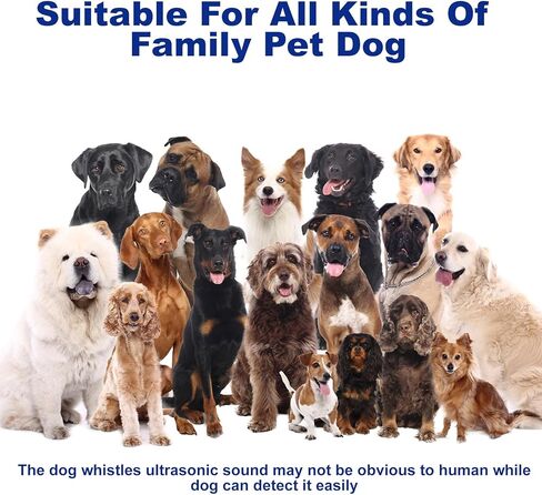 FAFAAWFF 2 جهاز كمبيوتر شخصى صفارات الكلب مع الحبل، صافرة الكلب لوقف النباح، تردد قابل للتعديل صافرة الكلب بالموجات فوق الصوتية، صافرة تدريب الكلاب المهنية استدعاء in Kuwait