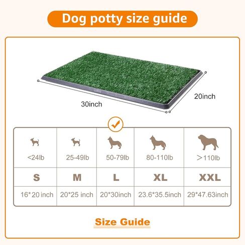 LOOBANI Dog Grass Pad with Tray - 16x20in for Apartment Balcony Use in Saudi Arabia