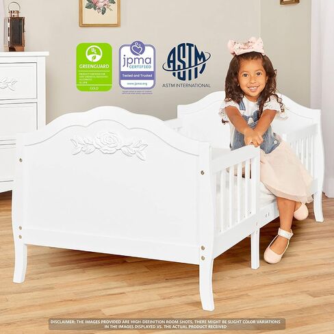 سرير الأطفال الصغار SweetPea Baby Rose 3 في 1 قابل للتحويل باللون اللافندر، معتمد من Greenguard Gold، معتمد من JPMA، قضبان أمان، مصنوع من خشب الصنوبر النيوزيلندي المستدام in Saudi Arabia