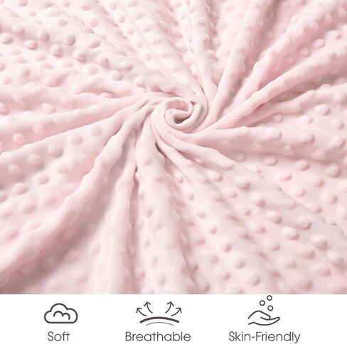 david's kids Minky Baby Blanket for Girls, Soft Lightweight Micro Fleece Blanket with Double Layer, Dotted Backing, Breathable Receiving Blanket for Newborns, 30x40 Inches, Floral Flowers in Saudi Arabia