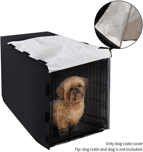Dog Crate Cover, Pet Kennel Cover Provided for Wire Crates, Cage, Heavy Duty Waterproof Windproof Pet Kennel Cover Indoor Outdoor Protection in Kuwait