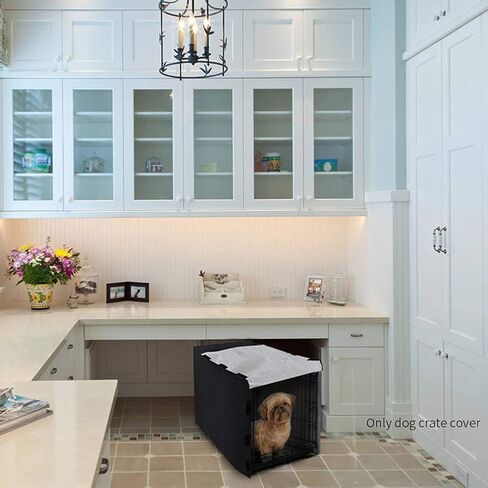 Dog Crate Cover, Pet Kennel Cover Provided for Wire Crates, Cage, Heavy Duty Waterproof Windproof Pet Kennel Cover Indoor Outdoor Protection in Kuwait