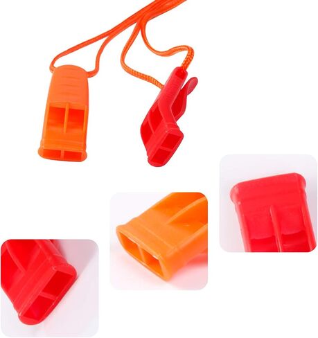 20 Pcs Emergency Safety Whistle Plastic Whistles Set with Lanyard in Kuwait