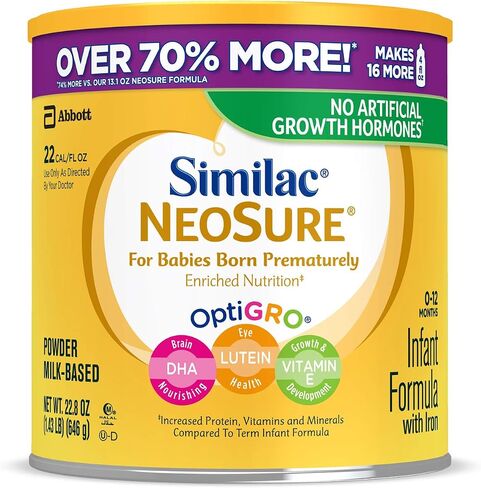 Similac NeoSure Premature Post-Discharge Infant Formula, Powder Baby Formula, 22.8-oz Value Can, Pack of 4 in Saudi Arabia