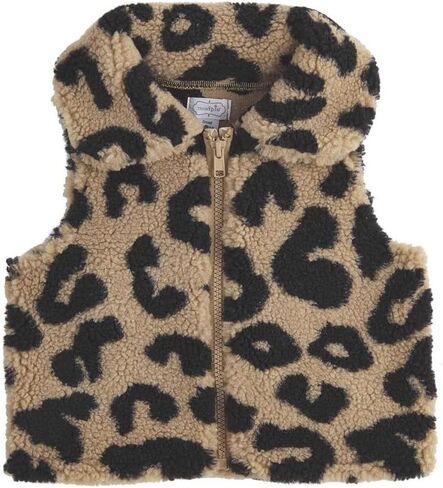 Mud Pie Baby Girls Mud Pie Girl Leopard Sherpa سترة بنية كبيرة 4T 5T، أخضر، 4-5T US in Saudi Arabia