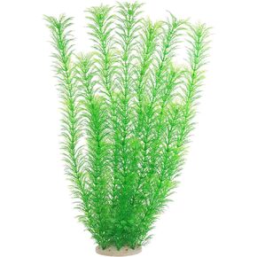 Aquarium Plastic Plants Large, Artificial Plastic Long Fish Tank Plants Decoration Ornaments Safe for All Fish 21 Inches Tall (J07 Green)