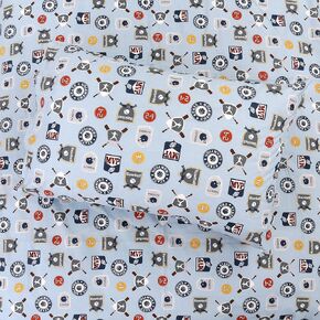 مجموعة ملاءات مريحة من Cozy Line Home Fashions All Star Sports كرة السلة البيسبول كرة القدم كرة القدم الهوكي الكرة الطائرة 3 قطع متعددة الألوان أزرق رمادي أبيض قطن للأطفال الصغار in Kuwait