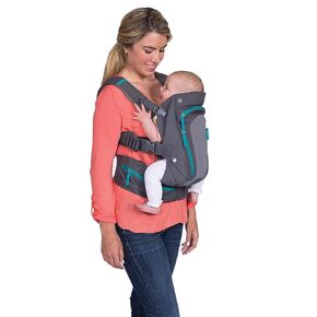 Infantino Carry On Multi-Pocket Carrier - All-Positions, Black, Ergonomic Design for Newborns and Toddlers, 8-40 lbs. with Forward-Facing, in-Facing and Backpack Positions Plus 6 Storage Pockets in Kuwait