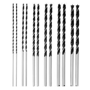 QWORK 12" Extra Long Brad Point Drill Bit Set, 12 Pcs High Carbon Steel, Brad-Point Design for Quick and Precise Drilling, Ideal for Wood, Plastic, PVC, Composite, Rubber in Saudi Arabia