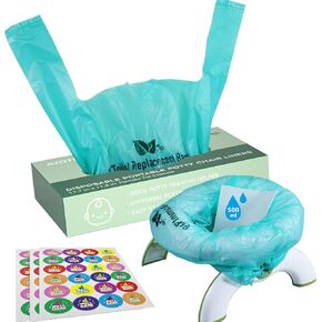Travel Potty Bags for Portable Toilet Kids,AYOTEE Disposable Potty Liners for Toddlers,50 Packs Potty Chair Liners with Absorbent Pads, Kids Portable Potty Bags Disposable in Kuwait
