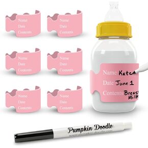 Pumpkin Doodle: ملصقات زجاجات الأطفال الأصلية للكتابة وإعادة الاستخدام للرعاية النهارية in Kuwait