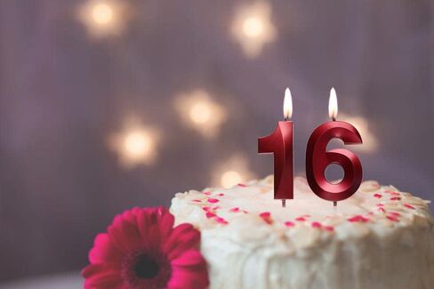 Bailym 16th Birthday Candles,Pink Number 16 Cake Topper for Birthday Decorations Party Decoration (Pink) in Saudi Arabia