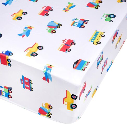 Wildkin Kids Microfiber Toddler Sheet Set for Boys and Girls, Bedding Sheet Set Includes Top Sheet, Fitted Sheet, and One Standard Pillow Case (Dinosaur Land) in Kuwait
