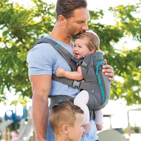 Infantino Carry On Multi-Pocket Carrier - All-Positions, Black, Ergonomic Design for Newborns and Toddlers, 8-40 lbs. with Forward-Facing, in-Facing and Backpack Positions Plus 6 Storage Pockets in Kuwait