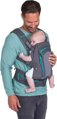 Infantino Carry On Multi-Pocket Carrier - All-Positions, Black, Ergonomic Design for Newborns and Toddlers, 8-40 lbs. with Forward-Facing, in-Facing and Backpack Positions Plus 6 Storage Pockets in Kuwait