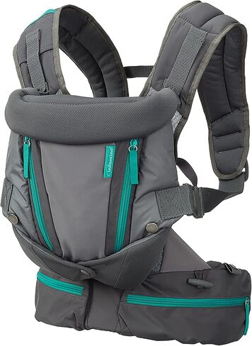 Infantino Carry On Multi-Pocket Carrier - All-Positions, Black, Ergonomic Design for Newborns and Toddlers, 8-40 lbs. with Forward-Facing, in-Facing and Backpack Positions Plus 6 Storage Pockets in Kuwait