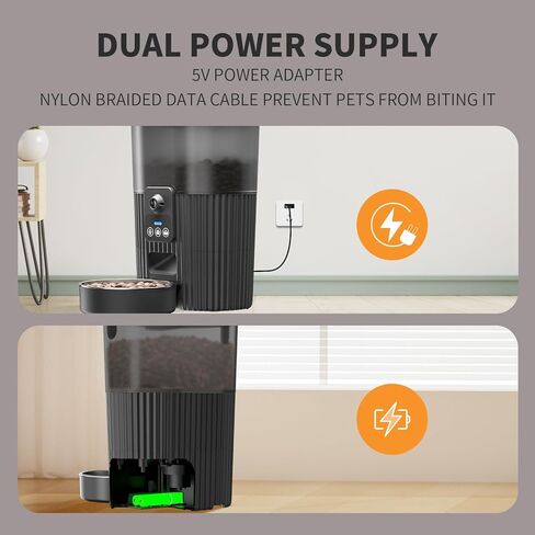 وحدة تغذية تلقائية للقطط مع كاميرا، وحدة تغذية للقطط بتقنية WiFi مع رؤية ليلية للفيديو بدقة 1080 بكسل عالية الدقة، وحدة تغذية تلقائية للحيوانات الأليفة للقطط والكلاب، التحكم عن بعد في التطبيقات، تسجيل الصوت والفيديو، موزع طعام القطط في الوقت المناسب in Kuwait
