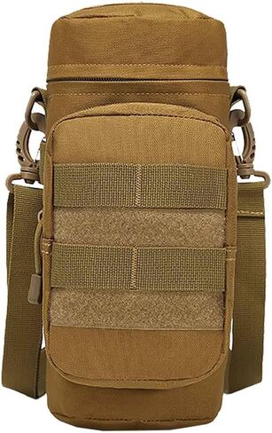 LFWATAXY 1 Pcs Tactical Water Bottle Pouch Tactical Backpack Attachment Pouches Water Bottle Pouch Zipper Water Bottle Bag Water Bottle Holder with Strap Hiking Camping Outdoor Travel in Saudi Arabia