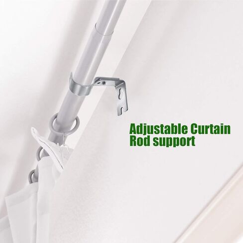 Frienda 6 قطع من أقواس قضيب الستارة العامة القابلة للتعديل حامل قضيب الستارة حامل الحائط السنانير الخارجية المثبتة على الستائر قضيب الستارة مع مسامير لقضيب الستارة بقطر 1 بوصة (أسود) in Kuwait