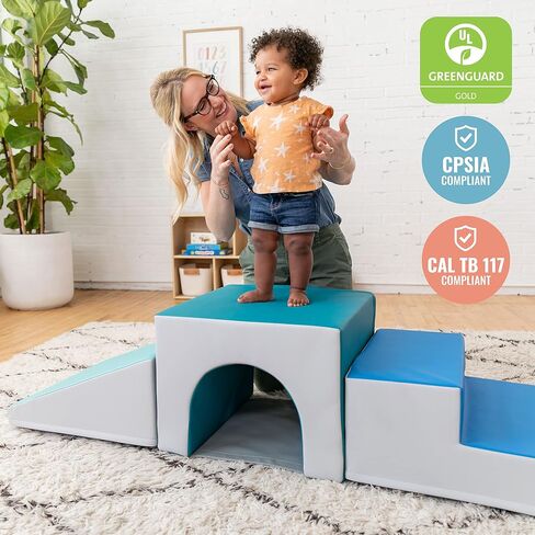 ECR4Kids SoftZone Single Tunnel Climber، مجموعة لعب للأطفال الصغار، معاصرة، 3 قطع in Kuwait