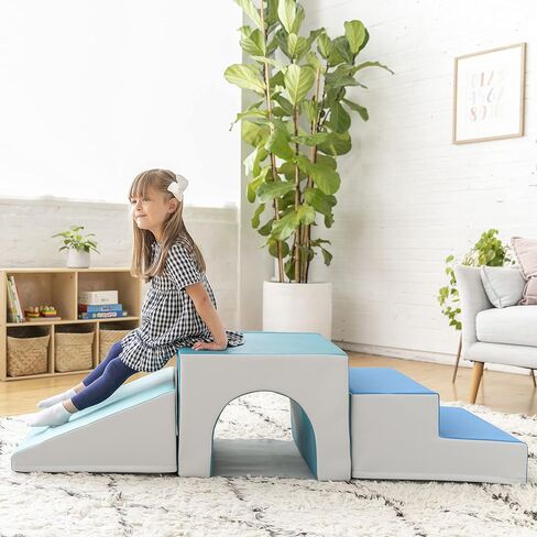 ECR4Kids SoftZone Single Tunnel Climber، مجموعة لعب للأطفال الصغار، معاصرة، 3 قطع in Kuwait