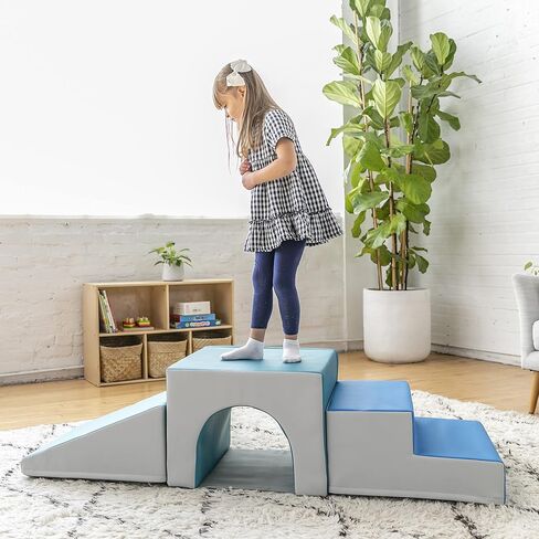 ECR4Kids SoftZone Single Tunnel Climber، مجموعة لعب للأطفال الصغار، معاصرة، 3 قطع in Kuwait