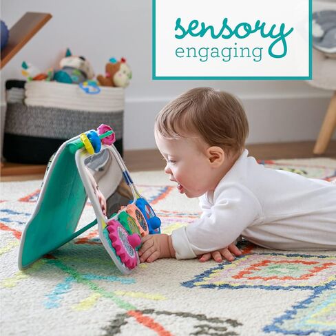 Infantino Busy Board Mirror & Sensory Discovery Toy Boat for Fine Motor Skill Development with Gears, Beads, High Contrast Prints, Tummy Time, Sit & Play or On The Go, for Newborns, Babies & Toddlers in Saudi Arabia