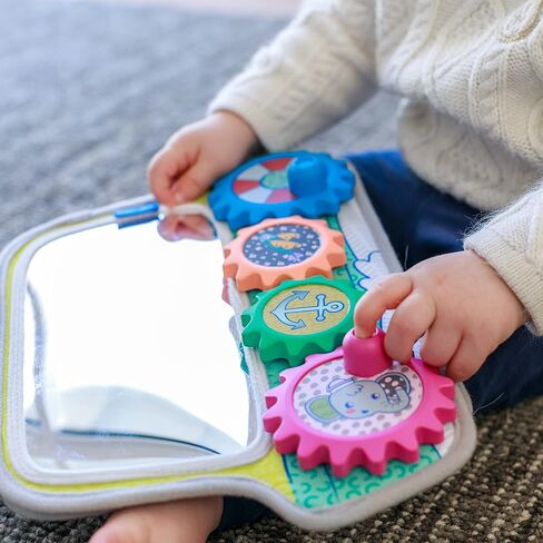 Infantino Busy Board Mirror & Sensory Discovery Toy Boat for Fine Motor Skill Development with Gears, Beads, High Contrast Prints, Tummy Time, Sit & Play or On The Go, for Newborns, Babies & Toddlers in Saudi Arabia