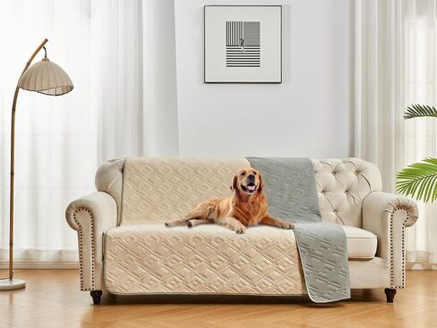 LPMOERA Waterproof Reversible Couch Sofa Cover Blanket for Dogs Washable Furniture Protector Slipcover for Kids Black 30 * 30 Inch(Pack of 2) in Kuwait