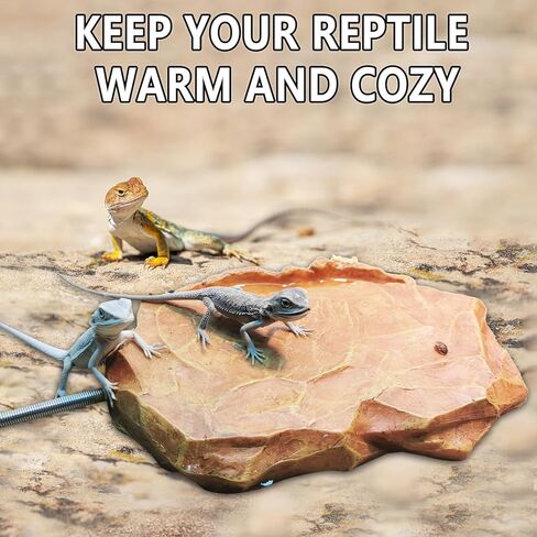 صخرة تسخين للزواحف من فودور يتم التحكم فيها حراريا، سخان صخور للزواحف الساخنة للسلاحف والثعابين والنسك وملحقات خزان السحلية (A) in Kuwait