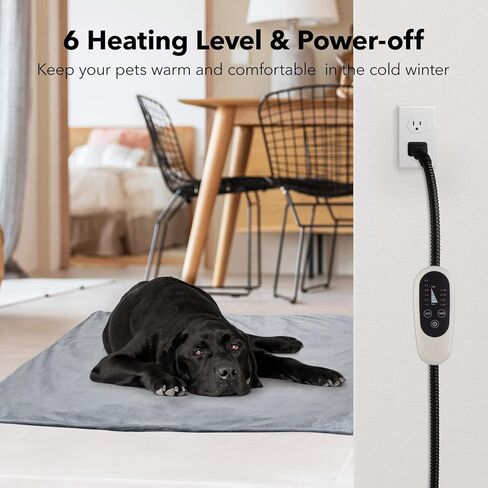 وسادة تدفئة للحيوانات الأليفة من بي إن لينك، وسادة تدفئة للكلاب والقطط مع مؤقت، وسادة تدفئة داخلية مقاس 24 بوصة × 35 بوصة للكلاب والقطط مع سلك مقاوم للمضغ، وسادات تدفئة كهربائية للكلاب والقطط، 6 أوضاع لدرجة الحرارة قابلة للتعديل in Kuwait