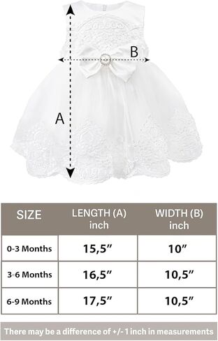 Taffy Baby Girl Christening Baptism Embroidered White Dress Gown 6 Piece Deluxe Set in Kuwait