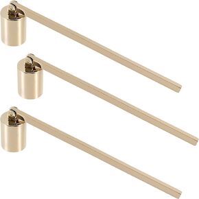 3 PCS Candle Snuffer, Stainless Steel Black Candle Extinguisher with Long Handle, Straight Tube Candlesnuffers Extinguish Candle Wicks for Tea Light Candles, 6.3 Inch