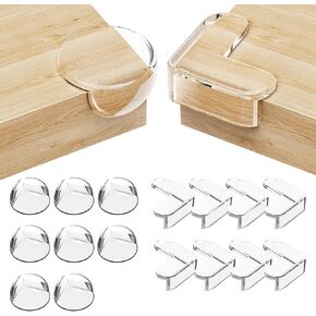 حماية الطفل من لانبارد، 24 قطعة من واقيات زوايا الأطفال، واقيات زوايا الطاولة للطفل، واقيات زوايا للأثاث، ناعمة وغير سامة، شفافة وشفافة، على شكل O*12 وعلى شكل L*12 in Kuwait