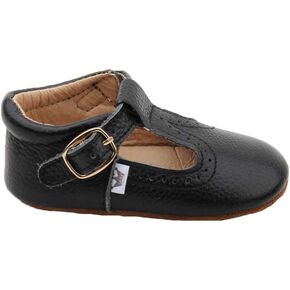 Liv & Leo T-Bars Oxford Shoes Dress Girl First Walking Crib Shoes Genuine Leather Soft Sole 0-24 Months