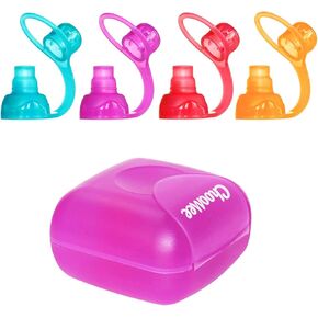 ChooMee SoftSip Food Pouch Tops | 4 Colors + White case | Prevent Spills and Protect Childs Mouth