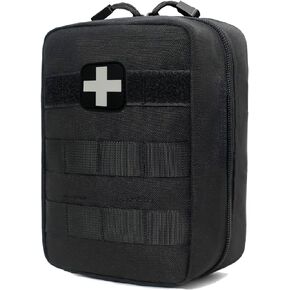 First Aid Kit EMT Medical IFAK Pouch, Molle Tactical Med Emergency Trauma Bag for Camping Home Car Hiking Hunting (Olive Drab)