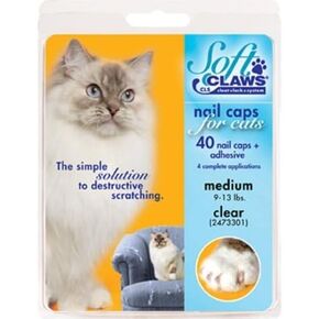 سوفت اغطية اظافر للقطط من كلاوس، مقاس شفاف متوسط 90-13 باوند، CLS (نظام قفل كليت) in Kuwait