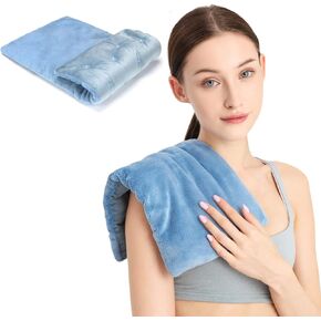 وسادة تسخين بالميكروويف من كوزي لايف لتخفيف آلام الرقبة والأكتاف، وسادات حرارية رطبة قابلة للاستخدام في الميكروويف للتشنجات وآلام العضلات والمفاصل وآلام الظهر، لفافة رقبة ساخنة بالميكروويف للضغط الدافئ والبارد in Kuwait